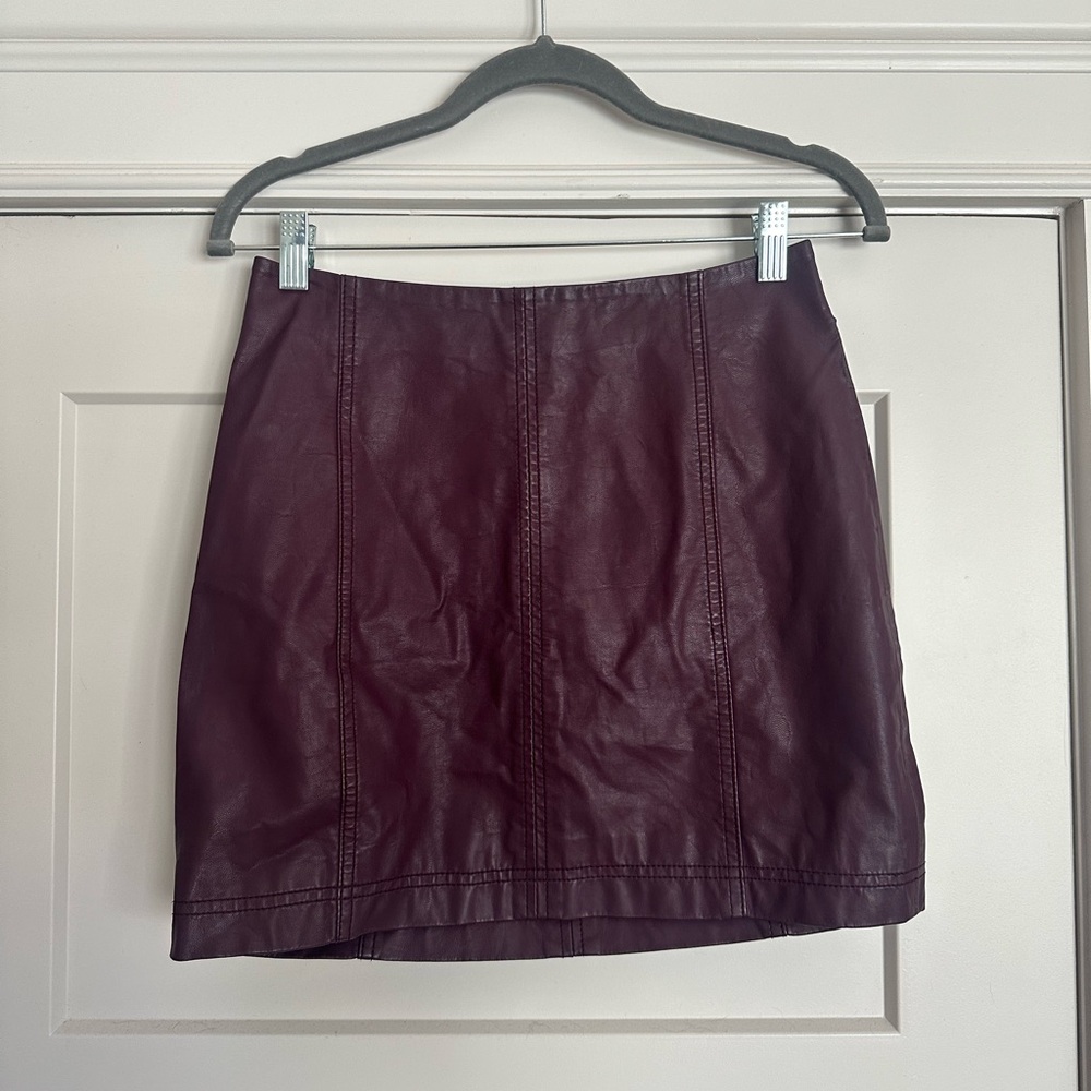 Free People Leather Skirt